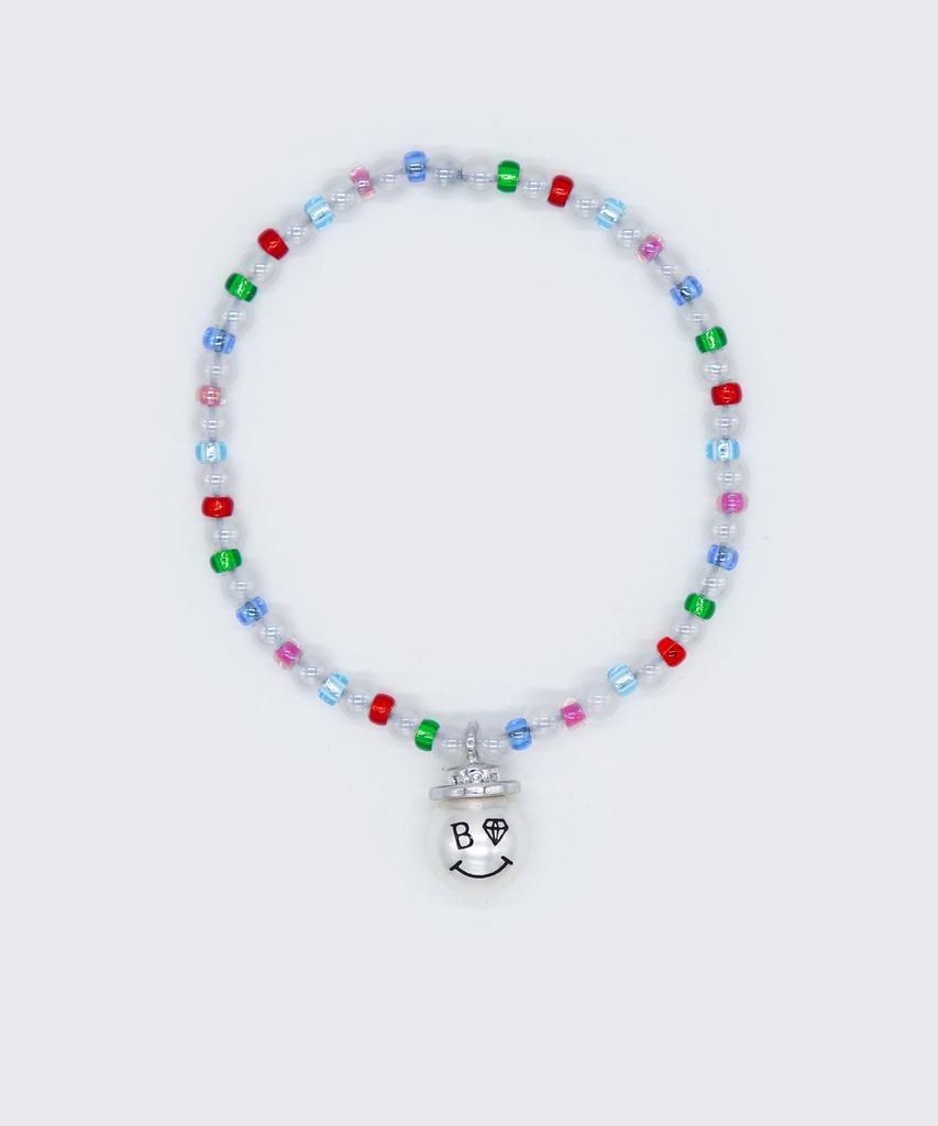 Bonbeau Smile Pearl Pendant Color Beads Bracelet
