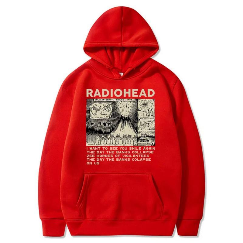 

Вінтажний худі Radiohead S червоний