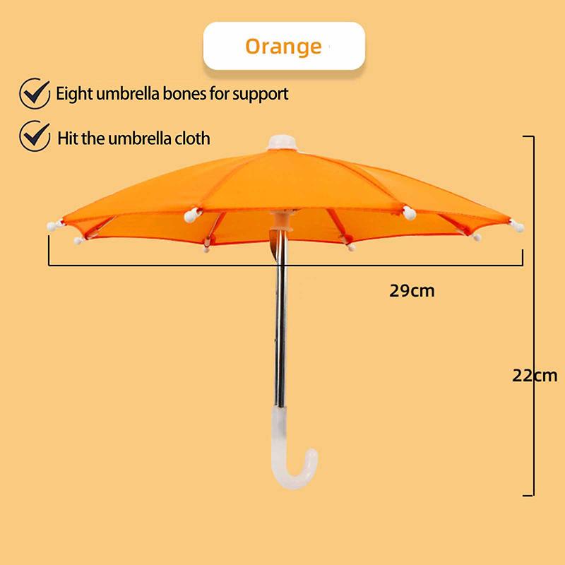 Universal Portable Mini Phone Umbrella Stand Outdoor Riding Waterproof Sunshade Mobile Phones Umbrella Bracket Holder