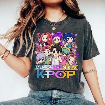 Kpop Huntrix And Saja Boys Shirt Kpop Demon Hunters Shirt Kpop Huntrix Tee Mira Rumi Zoey Gift For Huntrix Fans Saja Boys Fans