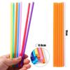 100PCS Disposable Drinking Straws Multicolor MilkTea Milkshake Juice Plastic Straws Bar Drink Summer Party Wedding Accessories