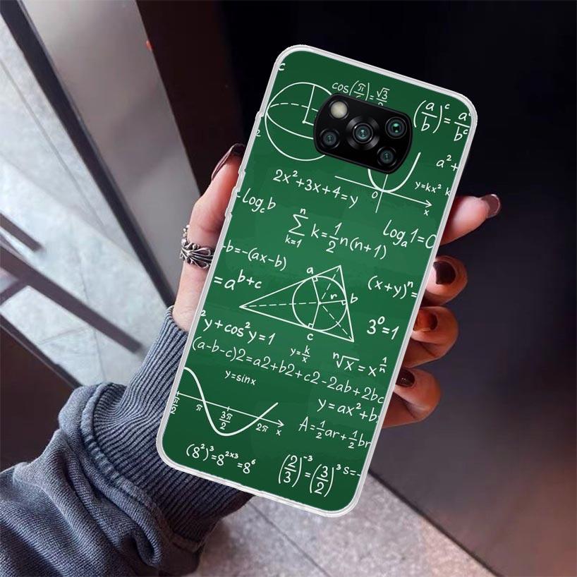 Physics Chemical Mathematics Phone Case For Xiaomi Poco X5 X6 X7 Pro F7 Ultra M7 Redmi 15C 15 13C 13 12C 12 10 10C 10A 9 9C 9T 9