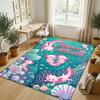 Tropical Theme Soft Crystal Velvet Rug Custom Name & Text Print Non Slip Floor Rug for Bedroom Living Room