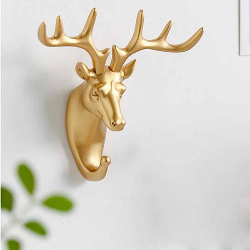 Wall Mounted Hook Animal Head Rack Jacket Cap Wall Mounted Horse Deer Elephant Giraffe Hook Decoration Bathroom Accessories