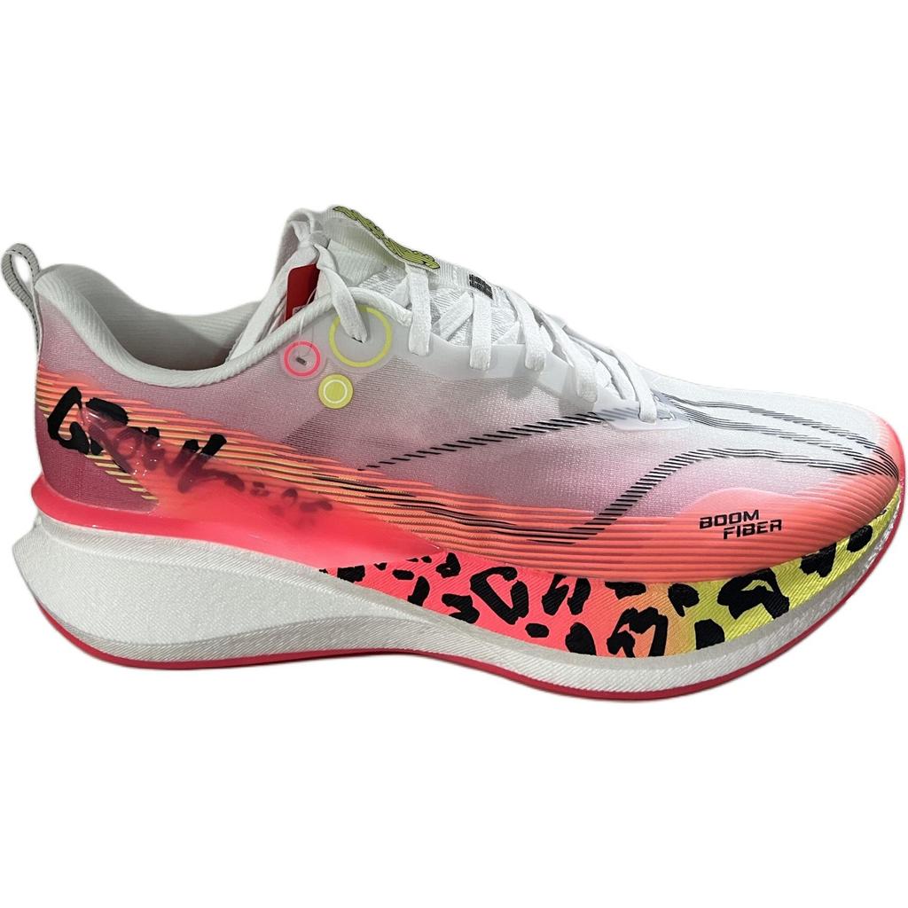 Li Ning Kids PU Fabric Comfortable Casual Running Shoes Kids Running Shoes Deep-Pink YKFV112-5