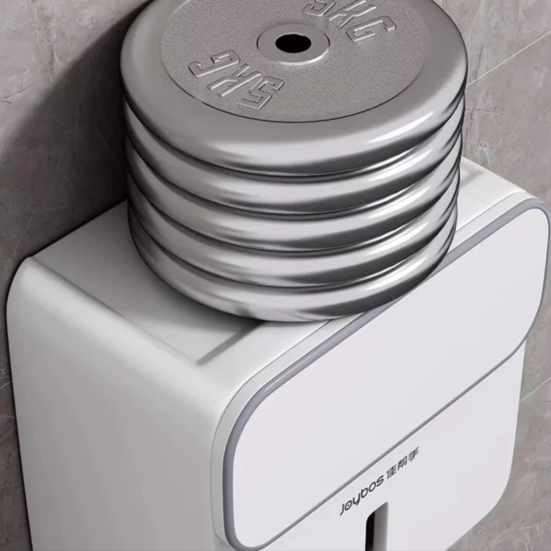 Toilet tissue holder without punching holes waterproof toilet paper box bathroom paper drawer wall mounted storage rack