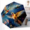 1pc Whimsical Dance of Hummingbirds Automatic Opening and Closing Folding - A Good Choice for Gifts, Fashionable and Convenient Umbrella With Cut
