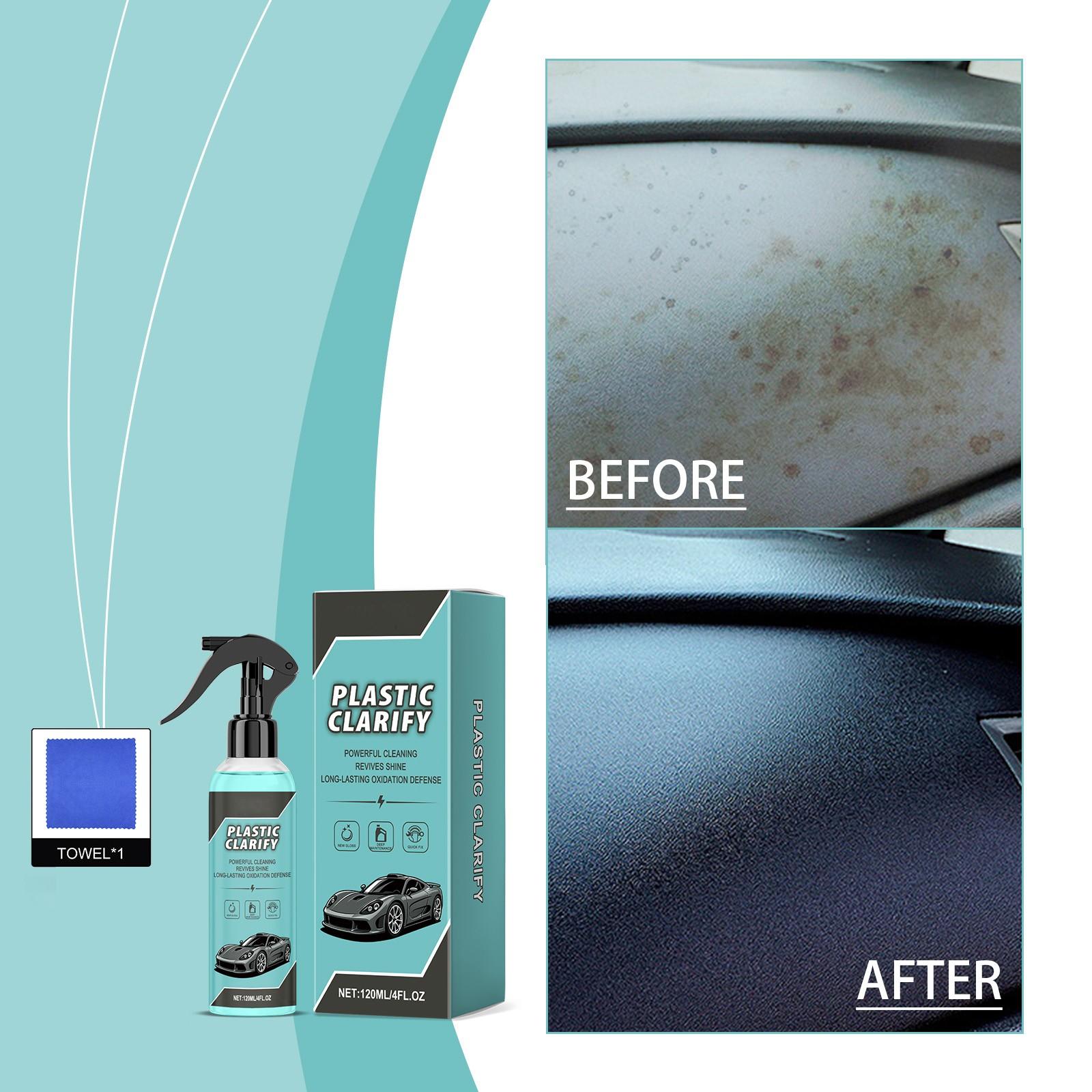 Automobile Plastic Refurbishment Agent Reducing Agent Bright Plating Agent Aging Tire Interior Leather Seat Cleaning Agent Dedicated  120ML One Size