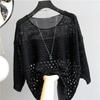 2026 Summer Women's Slim Hollow Knit Pullover - Lightweight Sun Protection Top