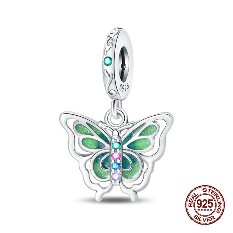 copper Butterfly Tulip Iris Flower Charm Bead Charms Bead Charms Compatible With Pandach Authentic Bracelets Fine Do It Yourself Valentine Jewellery G