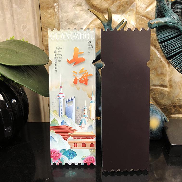 Acrylic Quicksand Scenic Spot Magnet - Suzhou, Nanjing, Kaifeng Souvenir