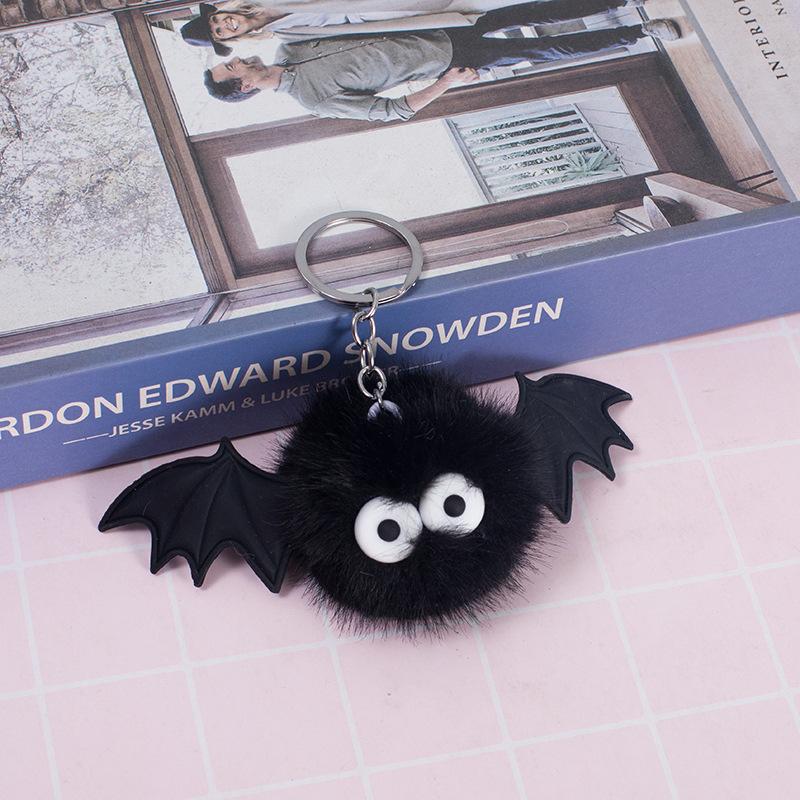 Bat Elf Fur Ball Cute Keychain Silicone Wings Bat Car Bag Plush Pendant
