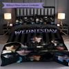 1PC Wednesday pattern Bedding Quilt Set Quilt Cover Pillowcase Home Decoration Birthday Gift (1 * duvet cover + 53 * pillowcase, without core)
