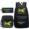 Funny Cartoon Geometry Dash Backpack 3pcs Set Students School Bags School Girls Boys Sports Bookbag Edition Trendy Backpack