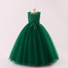 Girls' Sleeveless Mesh Princess Dress with Embroidery & Appliques - Formal Performance Wear