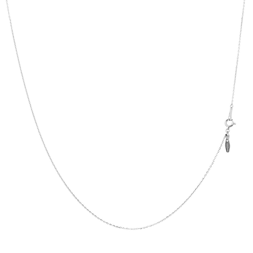 Lala Christie Platinum Chain Necklace, Pt850, Shine Cut Azuki, 0.8mm Wide, Approx. 1.42g, Up to 45cm, Adjustable Length, lc97-0067