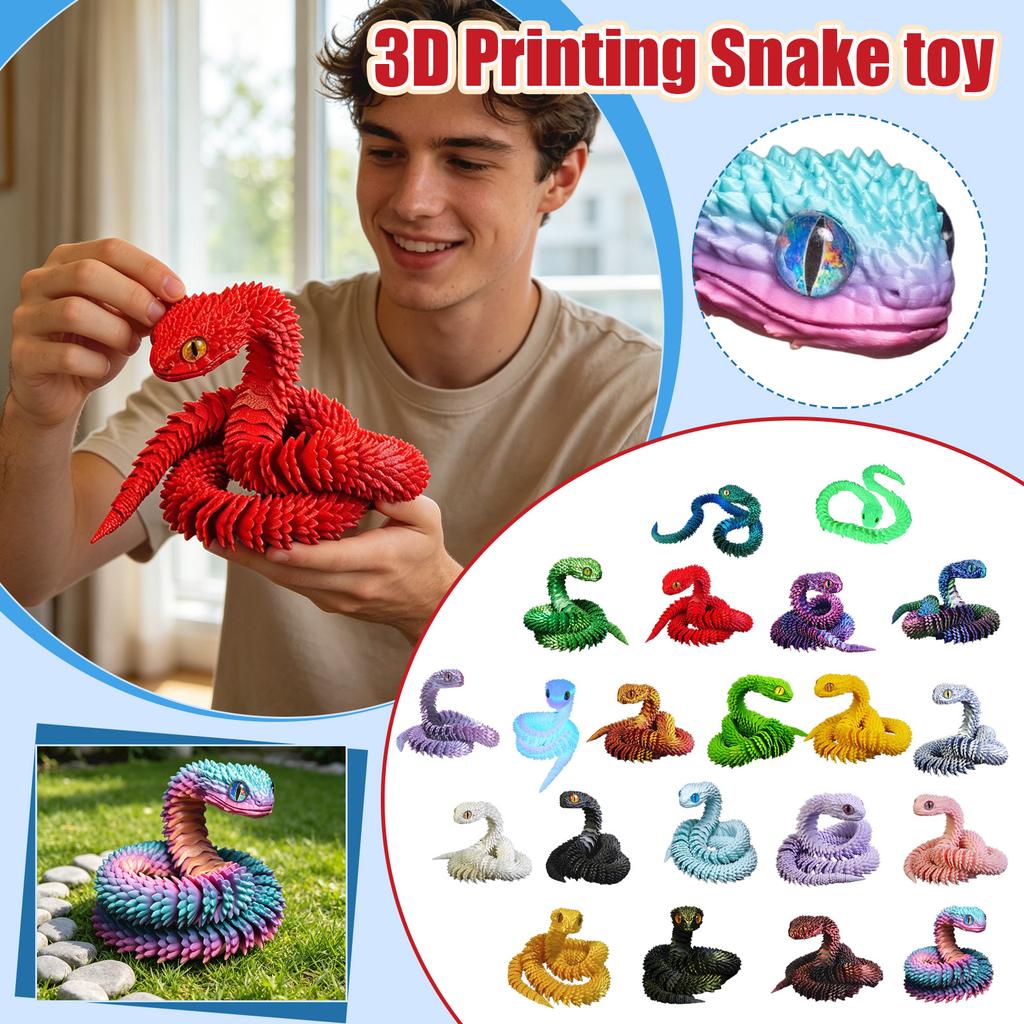 Flexible 60cm Snake Toy Model Realistic Design with Textured Body Soft Material for Educational and Recreational Use