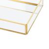 Vintage Metal Glass Storage Box Gold Tray Jewelry Cosmetics Display Boxes (Medium Size)