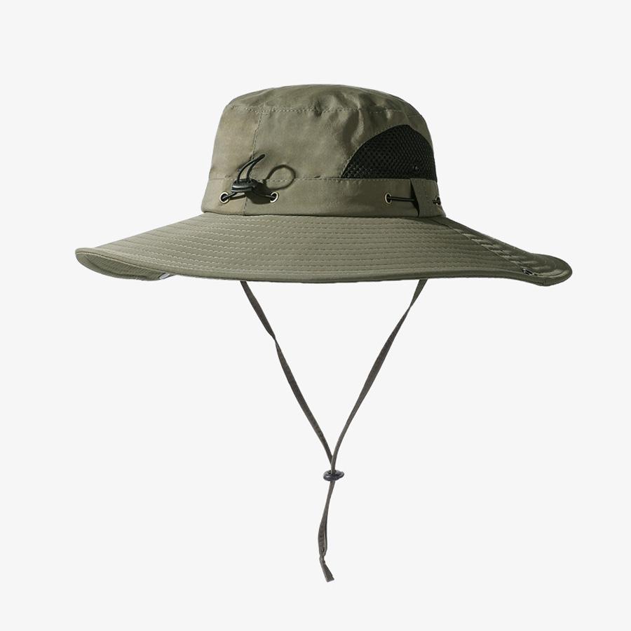Summer Big Brim Breathable Sunscreen Fisherman Hat Men's Outdoor Mountaineering Fishing Hat Sunshade Hat
