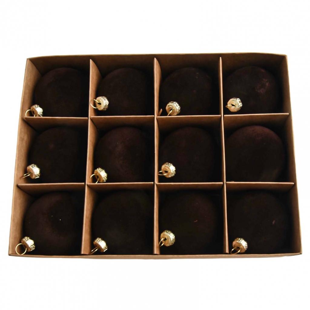 Timeless 12PC Velvet For Christmas Ornaments for Seasonal Elegance