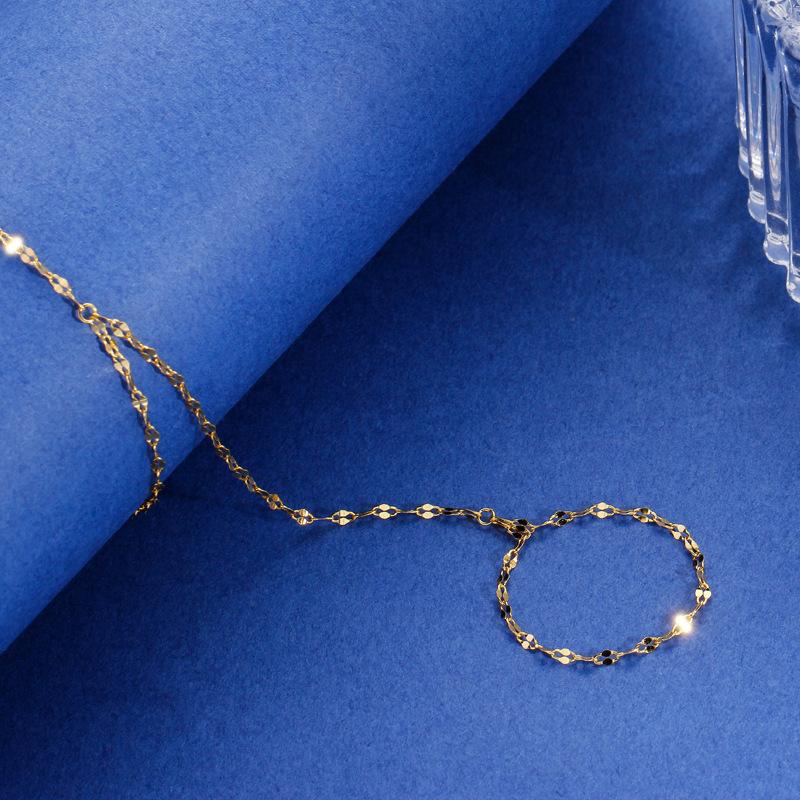 Chain Bracelet Ring Integrated Chain Women's Fashion Simple Personality Niche Jewelry Women