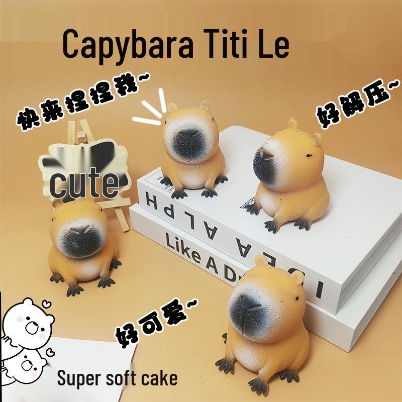

Капибара-кун Игрушка-антистресс для сжатия: Мяч из муки с медленным отскоком Realistic Capybara 8*6cm