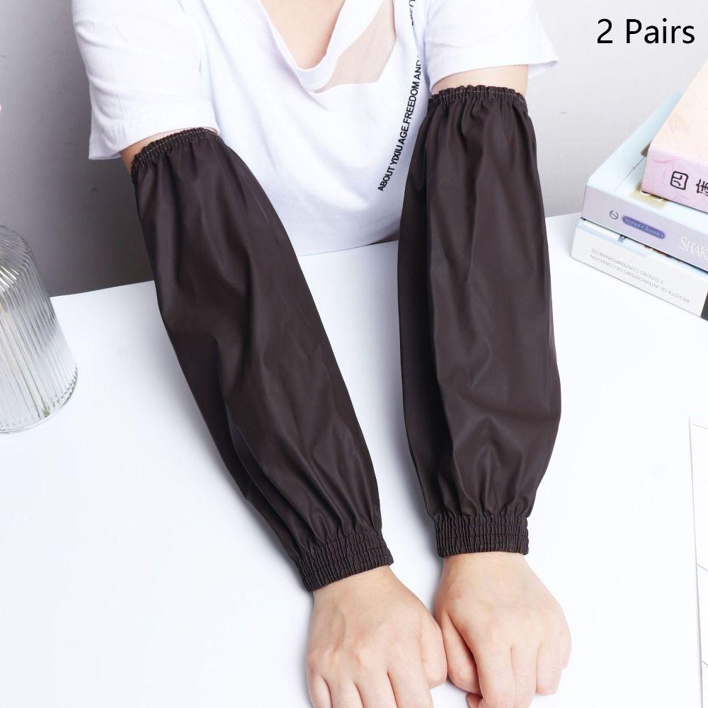 2 Pairs Waterproof Oversleeves Leather Arm Sheath Covers Arm Sleeves  Men Women
