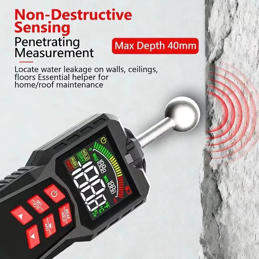 Non-contact Timber Damp Detector Digital Moisture Analyzer Water Leakage Tester Timber Inspection