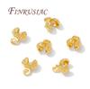 Crimp Cover Beads 18K Gold Plated Cover Bead,End Bead For Bracelets,Clam Shells Bead Tip,DIY Jewelry Making Supplies Connectors