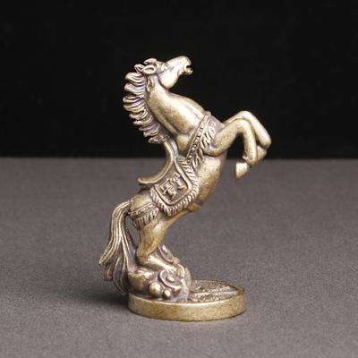 Mosazné figurky koní Domácí Obývací pokoj Dekorace na plochu Fortune Zvěrokruh Kůň Dekor do kanceláře Miniatury Bronzové sběratelské řemesla