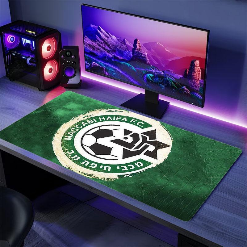 Maccabi Haifa Art Mouse Pad, Large Gaming Desk Mat, Non-slip XXL Mousepad for Laptop & Tablet, Mini PC Playmat with Stitched Edges