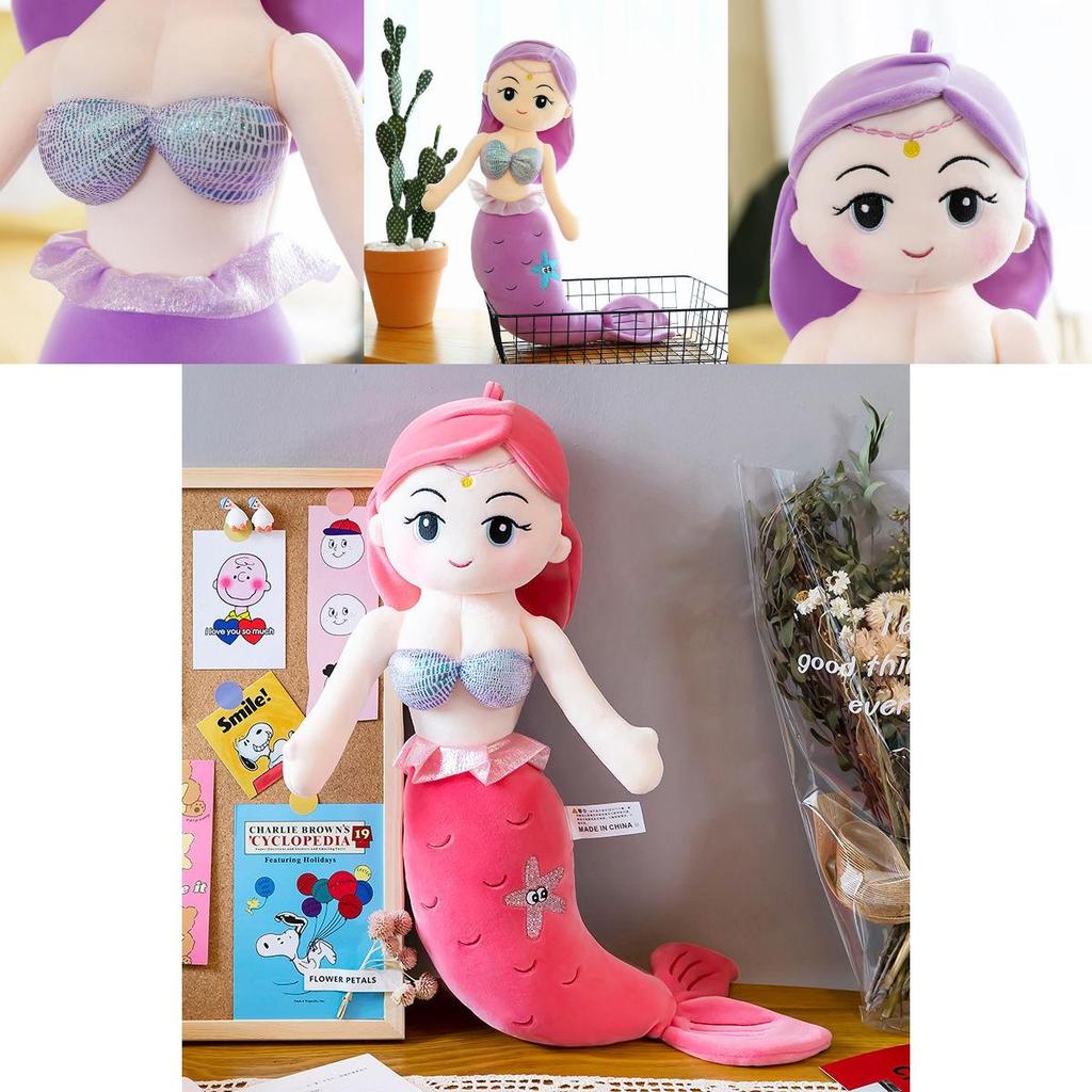 Adorable Mermaid Stuffed Plush Doll Soft Toy Perfect For Girls Birthday Gifts