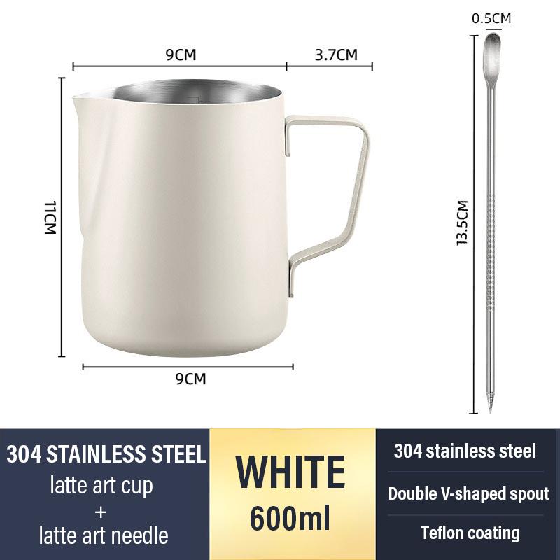 350/600ML Coffee Milk Jugs Stainless Steel Espresso Steaming Pitcher for Latte Art Milk Jug Frother Cup Bar Coffee Accessorie