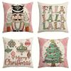 Christmas-Themed Pillowcases: Nutcracker, Fala La La La, Ornament, and Christmas Tree Designs New Year Home Decoration