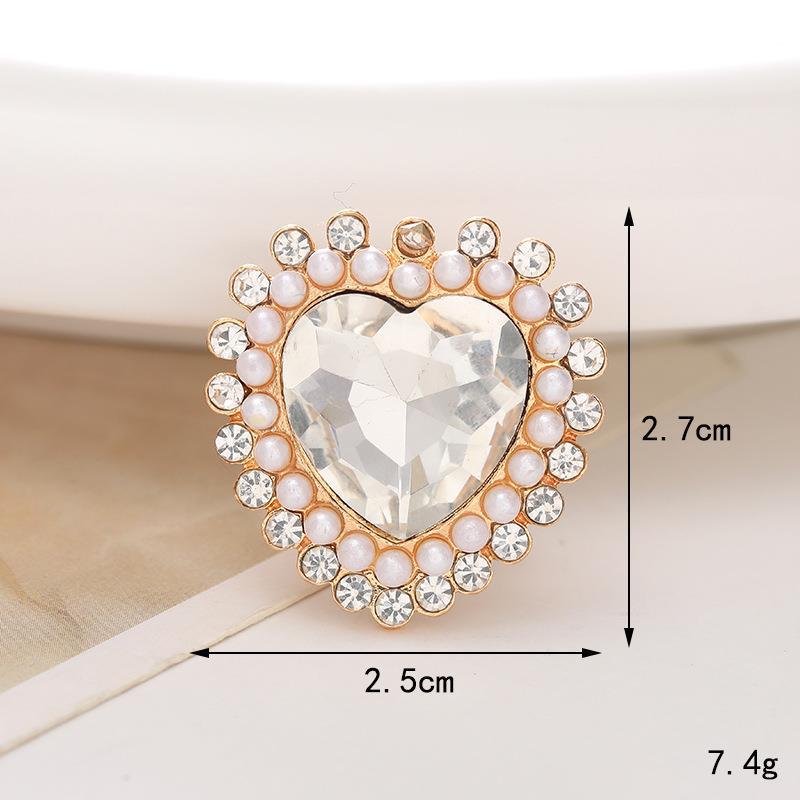 Zinc Alloy Pearl Flower Clog Accessories - DIY Shoe Buckle Decoration