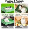 Thickened Cat Toilet Litter Tray Foldable Travel Cats Poop Toilet  Outdoor