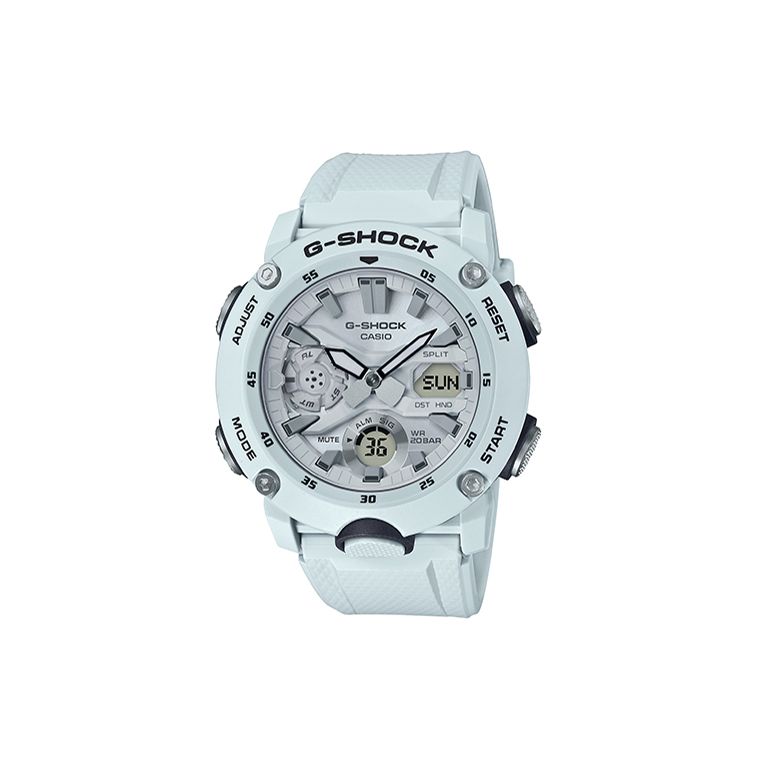 

G-Shock Youth Series Unicorn Three Hands Three Eyes Dual Display Multifunction Quartz Movement Resin Strap Men watches Gray GA-2000S-7APR Regular Watch Box,Light Blue Gray