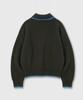LMOOD Peekaboo Zip-Up Collared Knit ( 2 Colors )