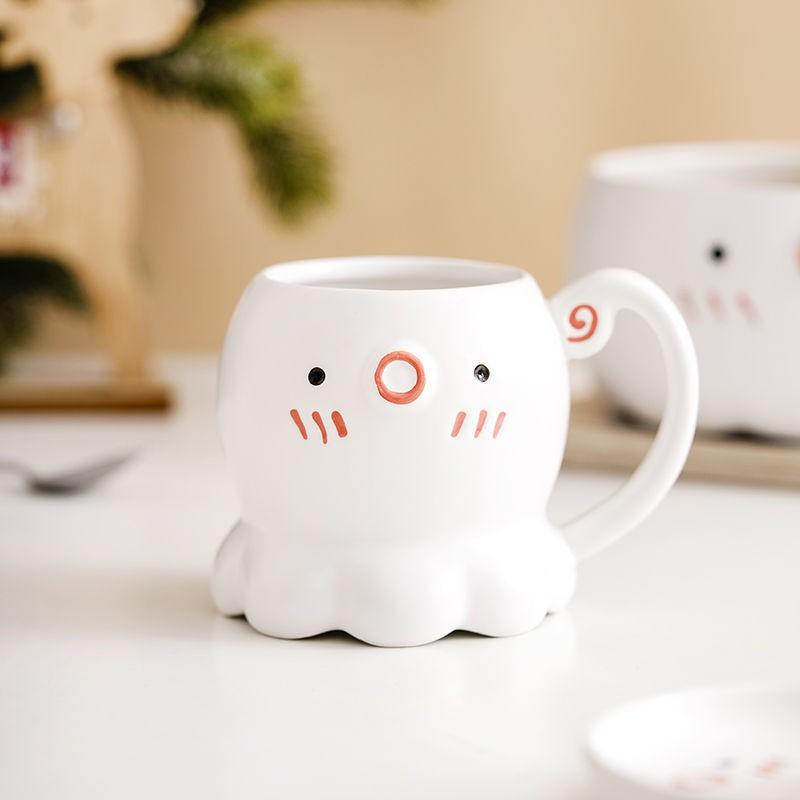 Kreativ Söt Bläckfisk Skål Keramisk Hushållsskål Rätt Matlåda Hushållsrätt Tallrik Miljövänlig Servisset