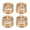 4 Pcs RC Car Wheel Rim Replacement for SCX30 1 30 RC Car 0.7 Inch Brass Wheel Rim