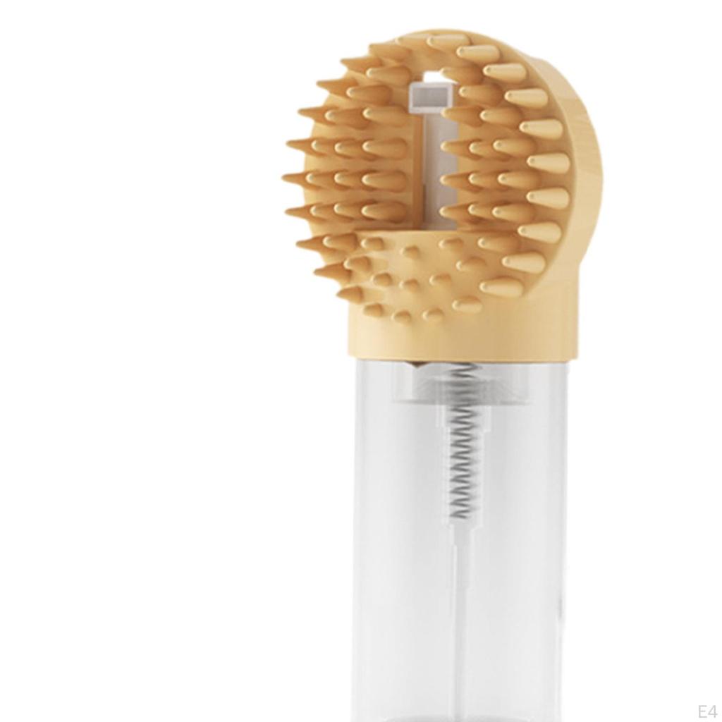 Dog Shower Foaming Brush Shampoo Foam for Haired Soft Bristles Manual Shedding and Grooming