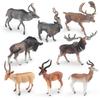 Realistic Plastic Forest Animal Model Set Featuring Impala Antelope And Majestic Deer Figurines For Collectors And Decor
