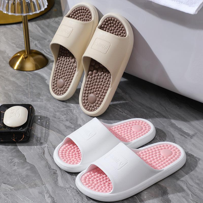 Unisexowe Letnie Zewnętrzne Antypoślizgowe Klapki Masujące do Kąpieli dla Mężczyzn i Kobiet