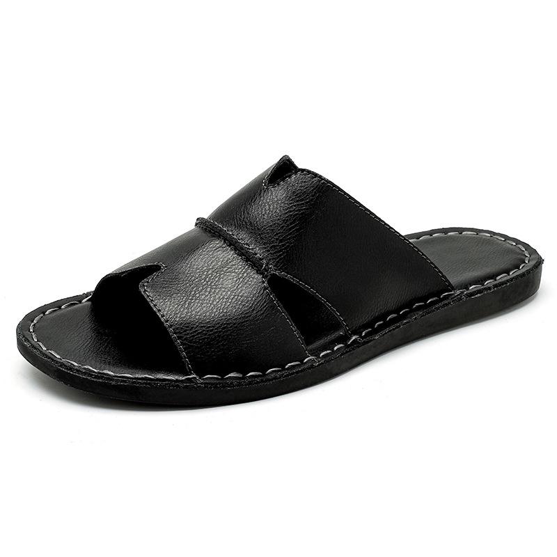 Korean Style Men s Trendy Summer Non-Slip Beach Slide Sandals 48