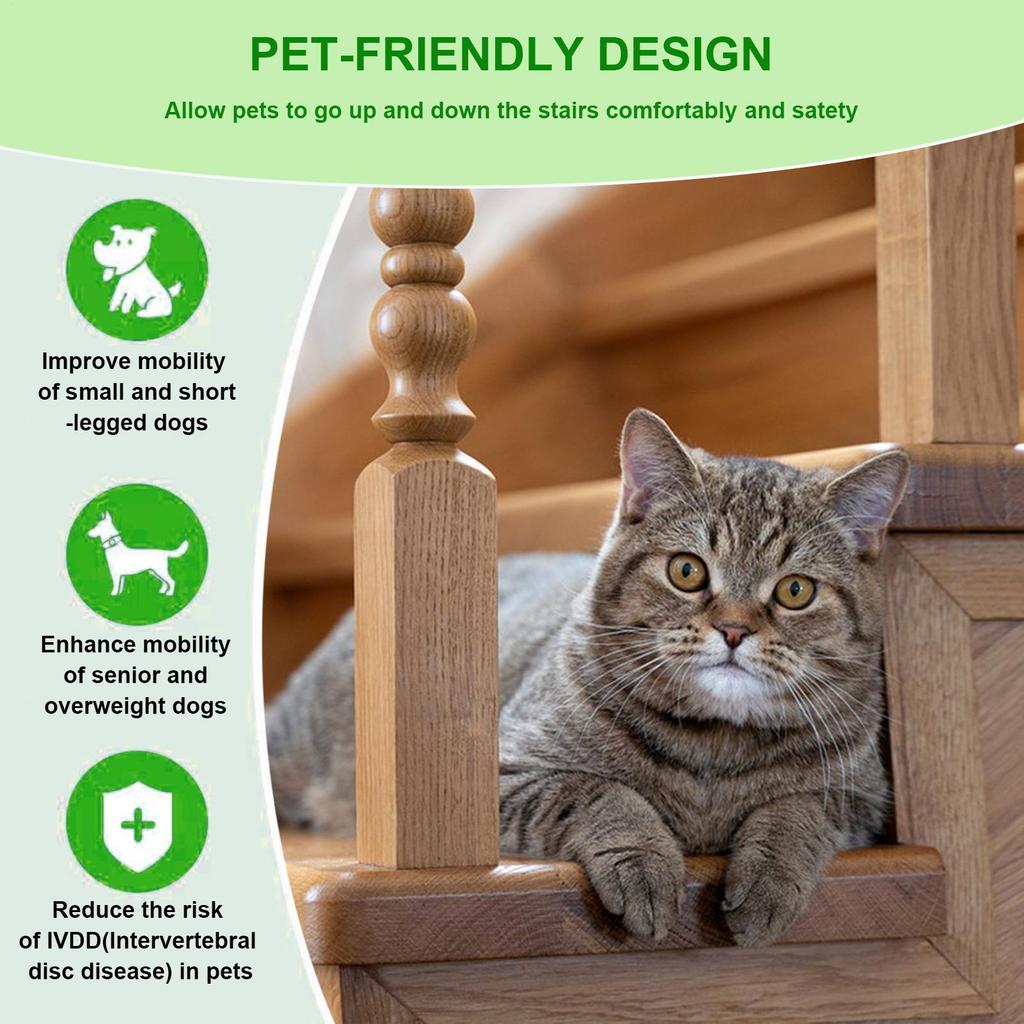Pet Ramp Dog Steps For Bed Non-Slip Injured And Older Pets Cats Steps Safety Aid For High Places Home Couch Sofa Bedroom