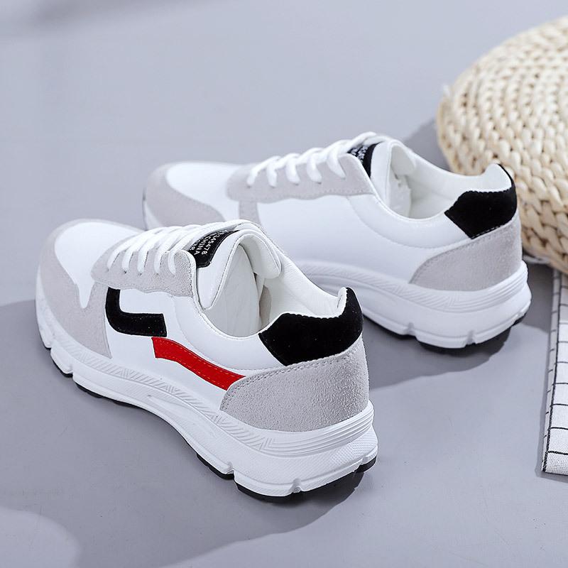 Women's New Spring Leather Sneakers for Women Korean Style Versatile Flat Casual Shoes Lightweight Non-slip Running Shoes for Women