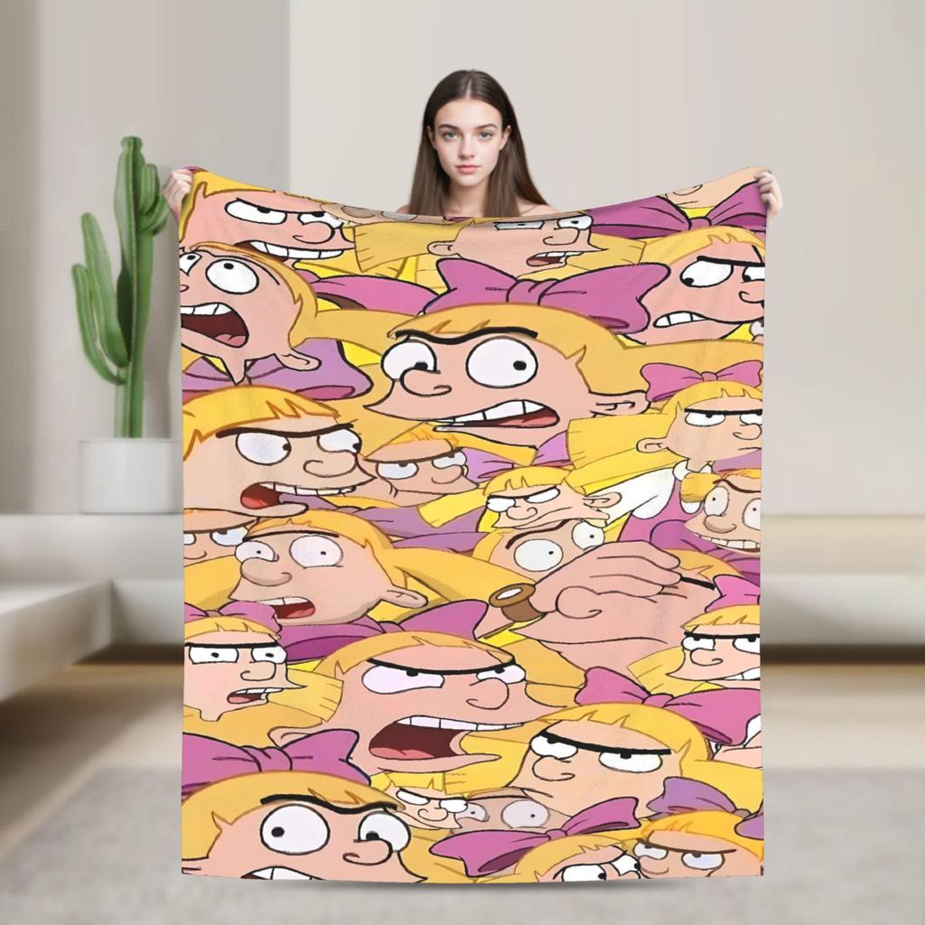 Manta do Hey Arnold Qualidade Macia Manta de Desenho Animado Inverno Crianças Adulto Sofá Cadeira Sofá Cama Colcha Gráfica