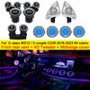 64 Colors LED Air Vents For Mercedes Benz W213 E-Class Coupe AMG E43 E53 E250 3D Rotating Tweeter Speaker Interior Ambient Light
