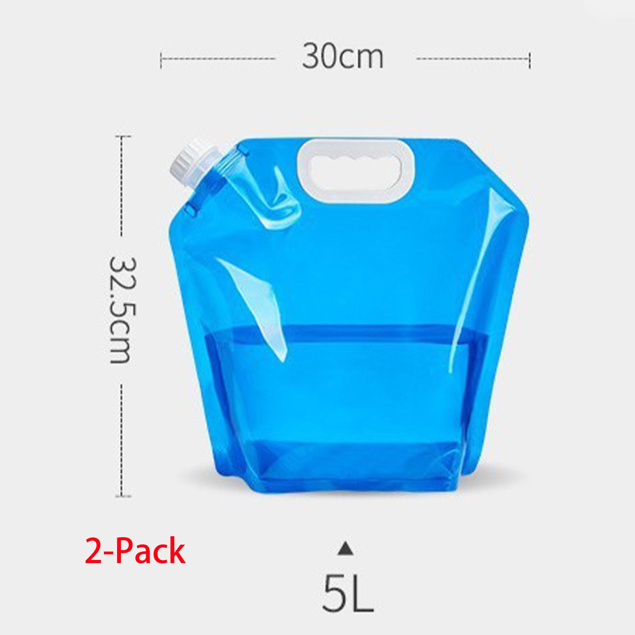 

2PCS Collapsible Water Container with Spigot Food Grade Foldable Water Bladder Camping Hiking Emergency Outdoor Activities Capacity Water Storage Bag