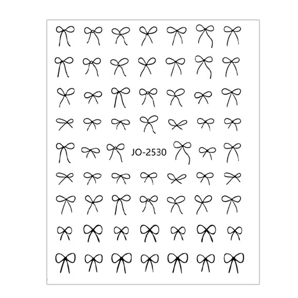 Schleifen-Nagelsticker für Nagelkunst 3D Schleifen-Nagelkunststicker für Nageldesigns Nagelaufkleber Nagelkunst-Dekorationszubehör